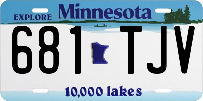 MN license plate 681TJV