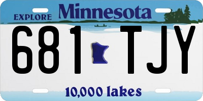 MN license plate 681TJY