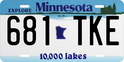MN license plate 681TKE