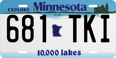 MN license plate 681TKI