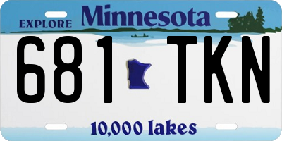 MN license plate 681TKN