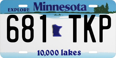 MN license plate 681TKP