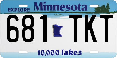 MN license plate 681TKT