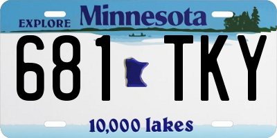 MN license plate 681TKY