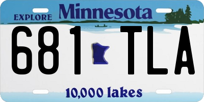 MN license plate 681TLA