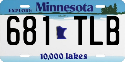 MN license plate 681TLB