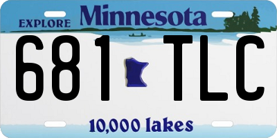 MN license plate 681TLC