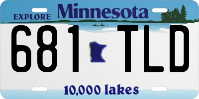 MN license plate 681TLD