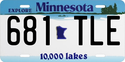 MN license plate 681TLE
