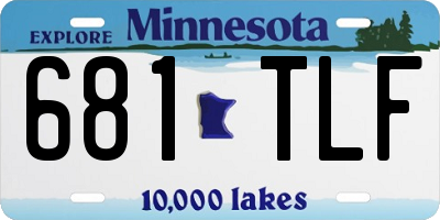 MN license plate 681TLF
