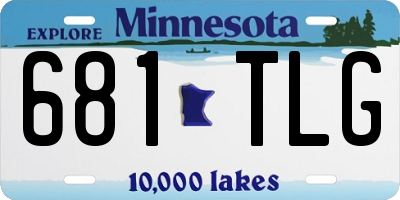 MN license plate 681TLG