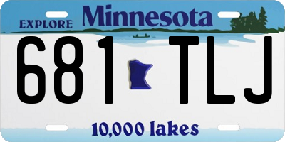 MN license plate 681TLJ