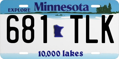 MN license plate 681TLK