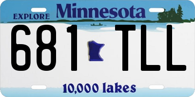 MN license plate 681TLL