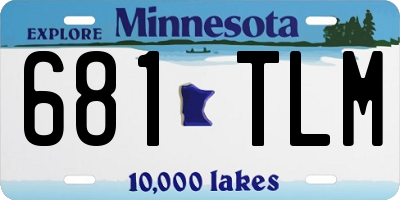 MN license plate 681TLM