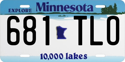 MN license plate 681TLO