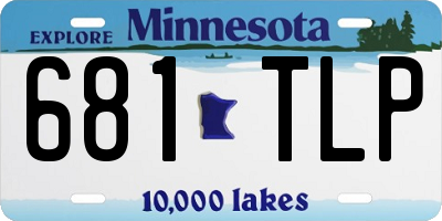MN license plate 681TLP