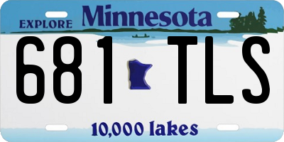MN license plate 681TLS