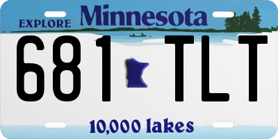 MN license plate 681TLT