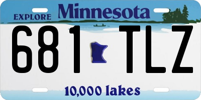 MN license plate 681TLZ