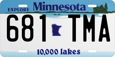 MN license plate 681TMA