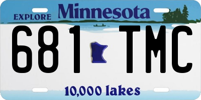 MN license plate 681TMC