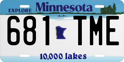 MN license plate 681TME