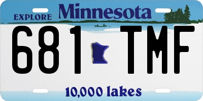 MN license plate 681TMF