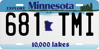 MN license plate 681TMI