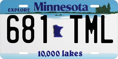 MN license plate 681TML