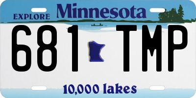 MN license plate 681TMP