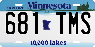 MN license plate 681TMS