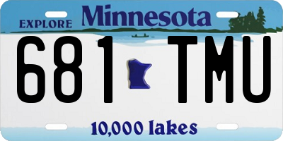 MN license plate 681TMU