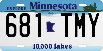 MN license plate 681TMY