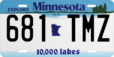MN license plate 681TMZ