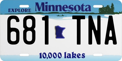 MN license plate 681TNA