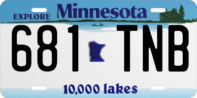 MN license plate 681TNB