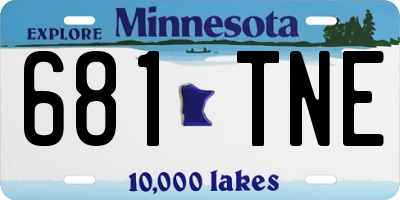 MN license plate 681TNE