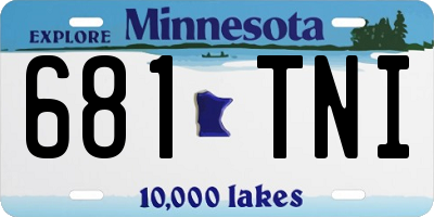 MN license plate 681TNI