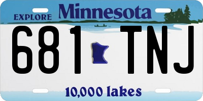MN license plate 681TNJ