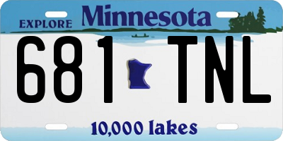 MN license plate 681TNL