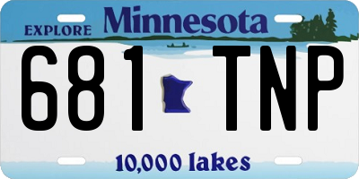 MN license plate 681TNP
