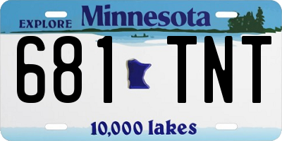 MN license plate 681TNT