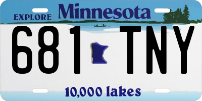 MN license plate 681TNY