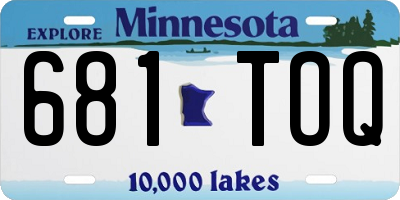 MN license plate 681TOQ
