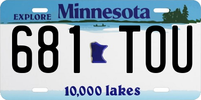 MN license plate 681TOU