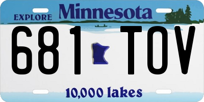 MN license plate 681TOV