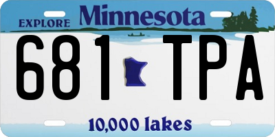 MN license plate 681TPA