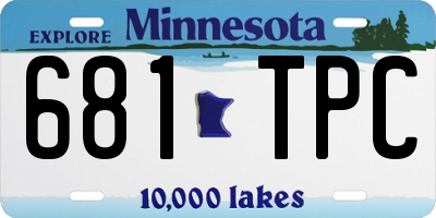 MN license plate 681TPC