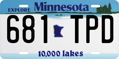 MN license plate 681TPD